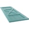 Ekena Millwork True Fit PVC Center X-Board Farmhouse Fixed Mount Shutters, Pure Turquoise , 12W x 42H, PR TFP107FH12X042PT - alternate 5